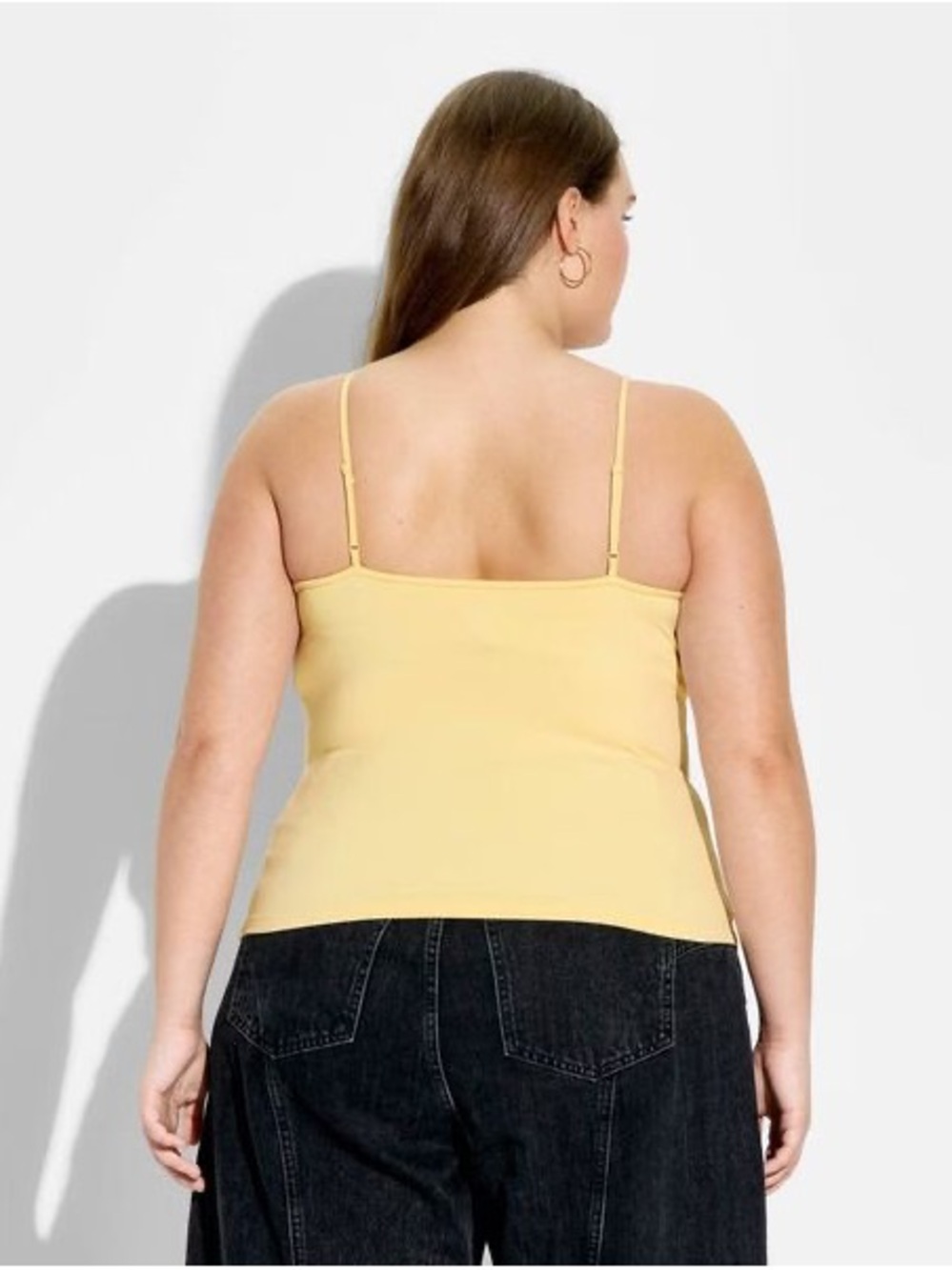 Wild Fable Women's Ruched ButterBliss V-Neck Cami, 3X - Light Yellow - Picture 2 of 3